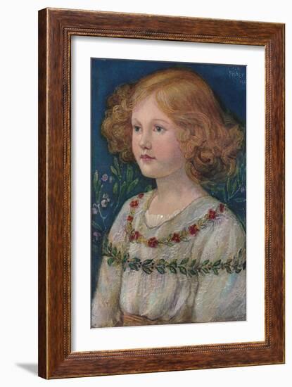 'Portrait in enamel of Rosemary, Daughter of John', c1909-Alexander Fisher-Framed Giclee Print