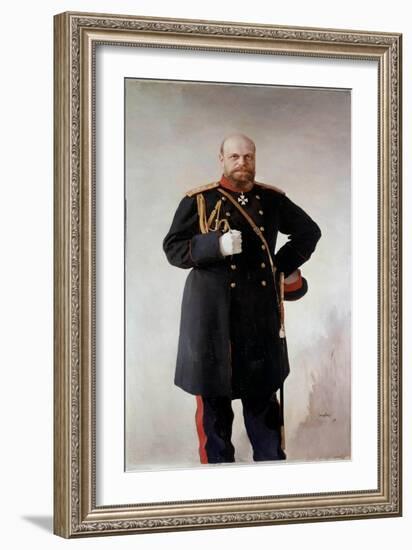 Portrait in Foot of Alexander III (1845-1895), Emperor of Russia Painting by Valentin Serov (1865-1-Valentin Aleksandrovich Serov-Framed Giclee Print