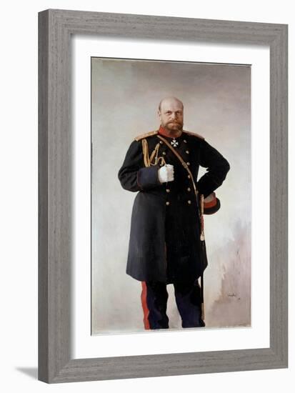 Portrait in Foot of Alexander III (1845-1895), Emperor of Russia Painting by Valentin Serov (1865-1-Valentin Aleksandrovich Serov-Framed Giclee Print