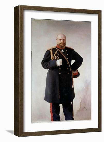 Portrait in Foot of Alexander III (1845-1895), Emperor of Russia Painting by Valentin Serov (1865-1-Valentin Aleksandrovich Serov-Framed Giclee Print