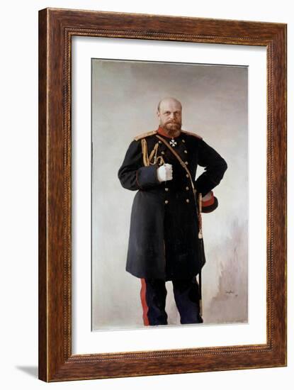 Portrait in Foot of Alexander III (1845-1895), Emperor of Russia Painting by Valentin Serov (1865-1-Valentin Aleksandrovich Serov-Framed Giclee Print