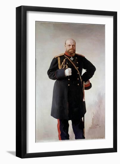 Portrait in Foot of Alexander III (1845-1895), Emperor of Russia Painting by Valentin Serov (1865-1-Valentin Aleksandrovich Serov-Framed Giclee Print