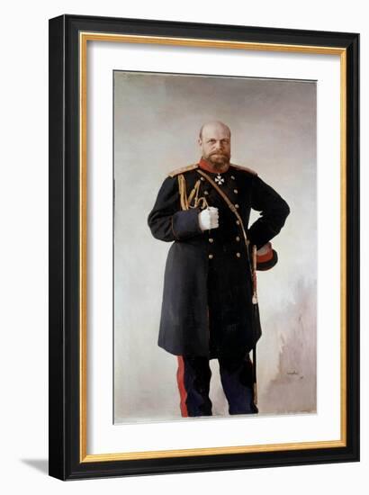 Portrait in Foot of Alexander III (1845-1895), Emperor of Russia Painting by Valentin Serov (1865-1-Valentin Aleksandrovich Serov-Framed Giclee Print