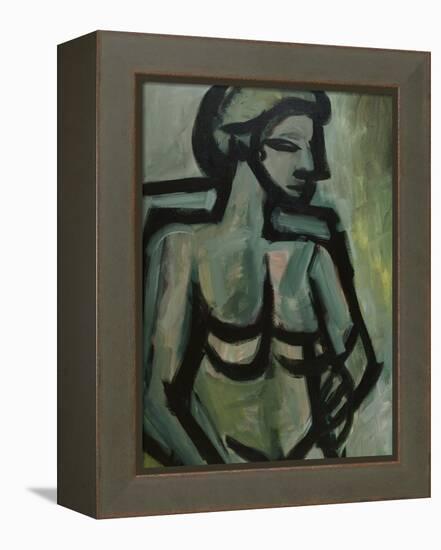 Portrait in Green-Diana Ong-Framed Premier Image Canvas