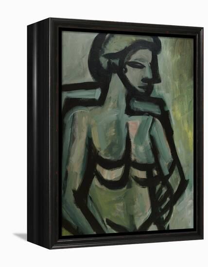 Portrait in Green-Diana Ong-Framed Premier Image Canvas