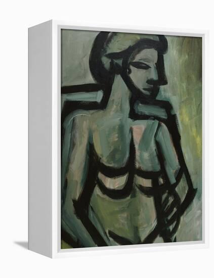 Portrait in Green-Diana Ong-Framed Premier Image Canvas