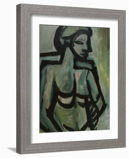 Portrait in Green-Diana Ong-Framed Giclee Print