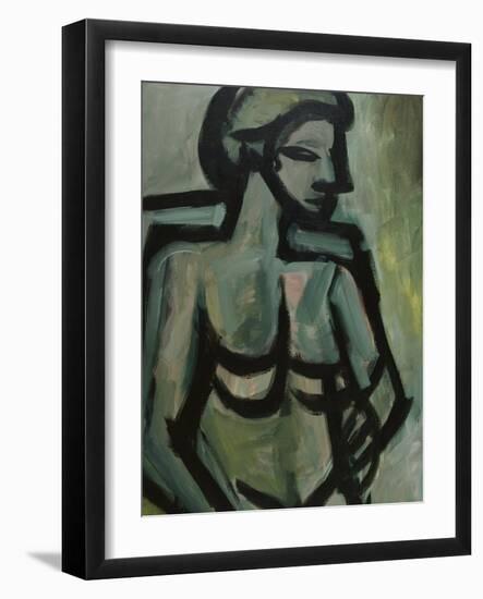 Portrait in Green-Diana Ong-Framed Giclee Print