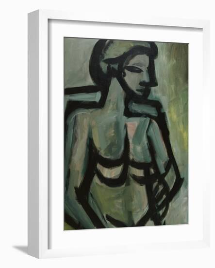 Portrait in Green-Diana Ong-Framed Giclee Print