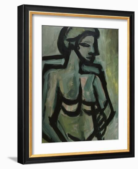 Portrait in Green-Diana Ong-Framed Giclee Print