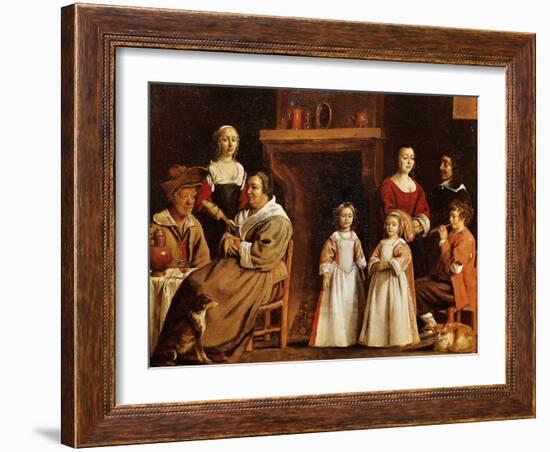 Portrait in Interior-Antoine Le Nain-Framed Giclee Print