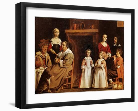 Portrait in Interior-Antoine Le Nain-Framed Giclee Print