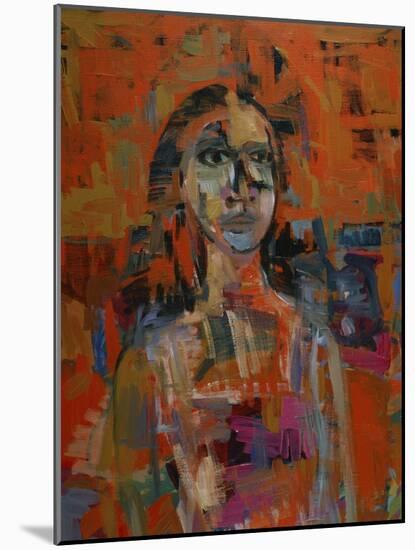 Portrait in Orange-Diana Ong-Mounted Giclee Print