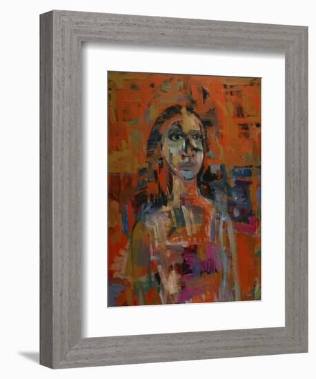 Portrait in Orange-Diana Ong-Framed Giclee Print