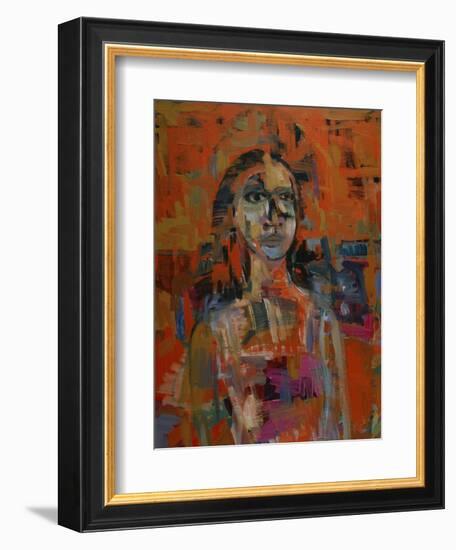Portrait in Orange-Diana Ong-Framed Giclee Print