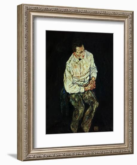 Portrait Karl Gruenwald-Egon Schiele-Framed Giclee Print