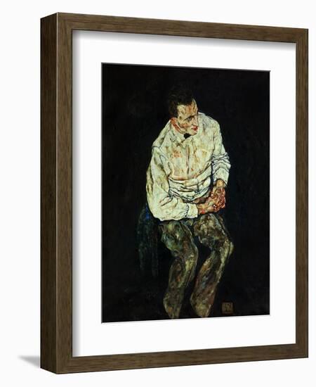 Portrait Karl Gruenwald-Egon Schiele-Framed Giclee Print