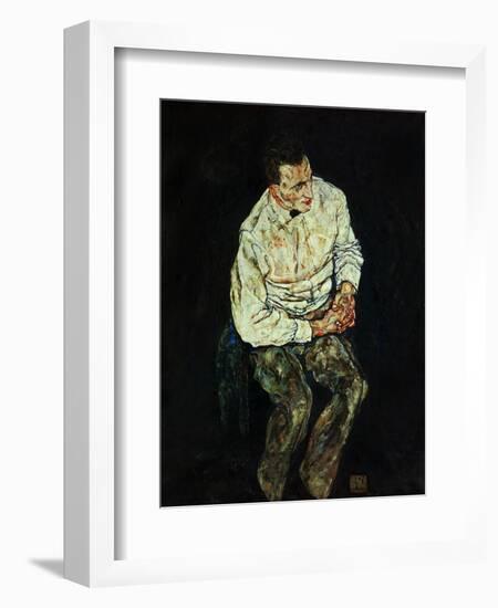 Portrait Karl Gruenwald-Egon Schiele-Framed Giclee Print