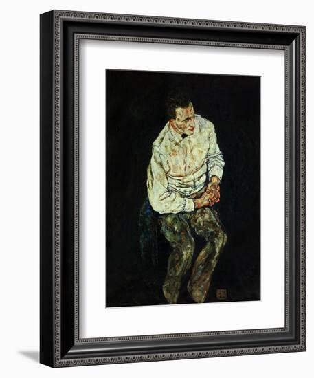 Portrait Karl Gruenwald-Egon Schiele-Framed Giclee Print