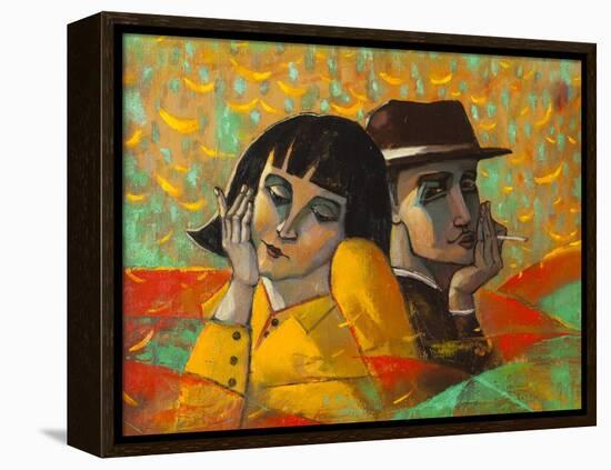 Portrait Lovers, Original Oil Painting on Canvas-Lilun-Framed Stretched Canvas