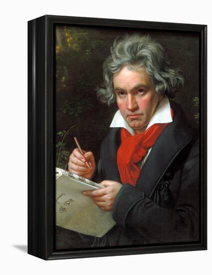 Portrait Ludwig Van Beethoven When Composing the Missa Solemnis, 1820-Joseph Karl Stieler-Framed Premier Image Canvas