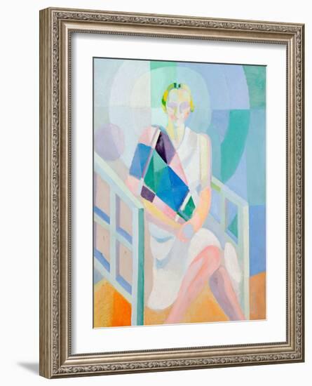 Portrait Madame Heim, 1927-Robert Delaunay-Framed Giclee Print