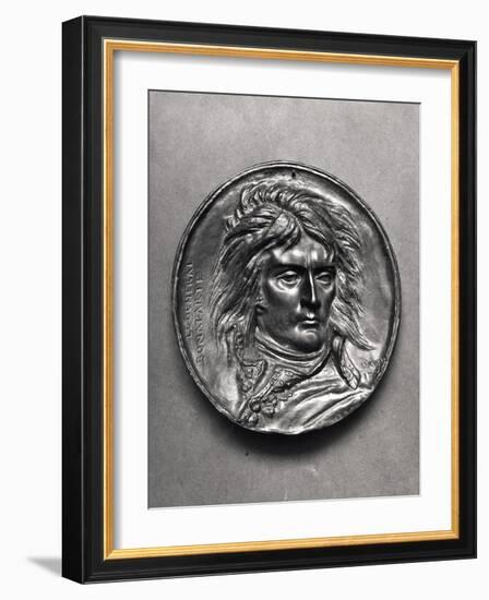 Portrait Medallion of General Bonaparte (1769-1821) circa 1830-Pierre Jean David d'Angers-Framed Giclee Print