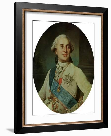 Portrait Medallion of Louis XVI (1754-93) 1775-Joseph Siffred Duplessis-Framed Giclee Print