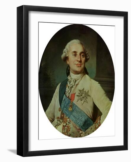 Portrait Medallion of Louis XVI (1754-93) 1775-Joseph Siffred Duplessis-Framed Giclee Print