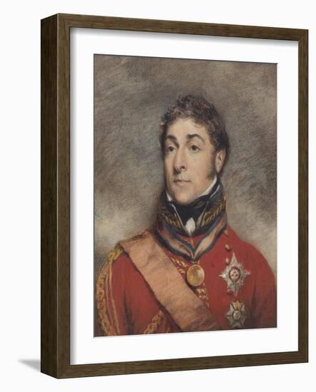 Portrait Miniature of Stapleton Cotton, 1st Viscount Combermere, C.1812-John Wright-Framed Giclee Print