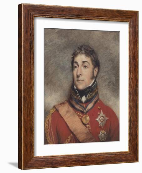 Portrait Miniature of Stapleton Cotton, 1st Viscount Combermere, C.1812-John Wright-Framed Giclee Print