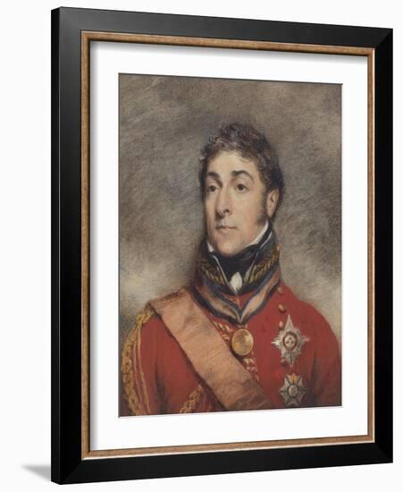 Portrait Miniature of Stapleton Cotton, 1st Viscount Combermere, C.1812-John Wright-Framed Giclee Print