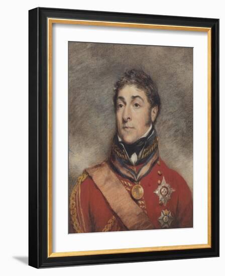 Portrait Miniature of Stapleton Cotton, 1st Viscount Combermere, C.1812-John Wright-Framed Giclee Print