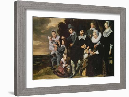 Portrait of a 12-Member Family-Frans Hals-Framed Giclee Print