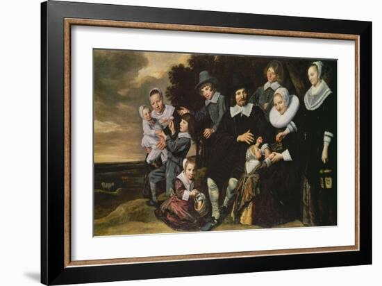 Portrait of a 12-Member Family-Frans Hals-Framed Giclee Print