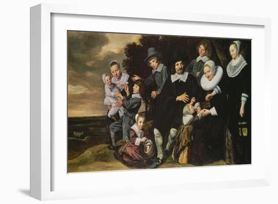 Portrait of a 12-Member Family-Frans Hals-Framed Giclee Print