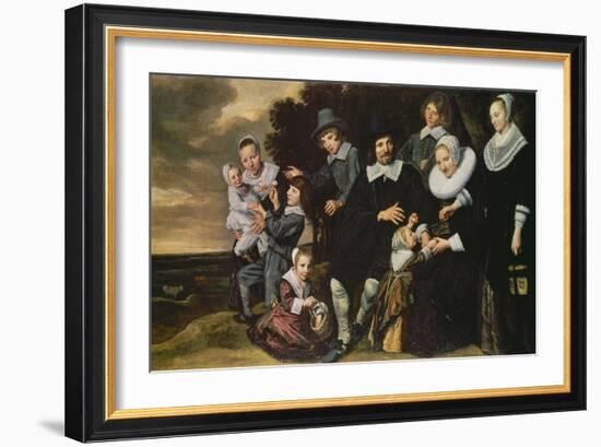 Portrait of a 12-Member Family-Frans Hals-Framed Giclee Print