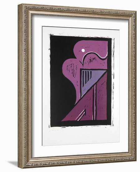 Portrait of A Ballerina Nº2, 2019 (Linocut)-Guilherme Pontes-Framed Giclee Print