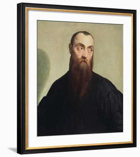 Portrait of a Bearded Man-Jacopo Bassano-Framed Art Print