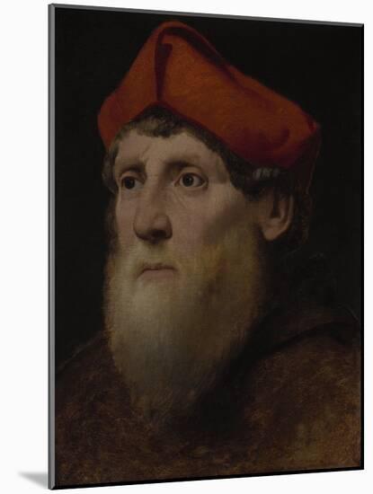 Portrait of a Bearded Prelate, C.1520-40 (Oil on Canvas)-Italian School-Mounted Giclee Print