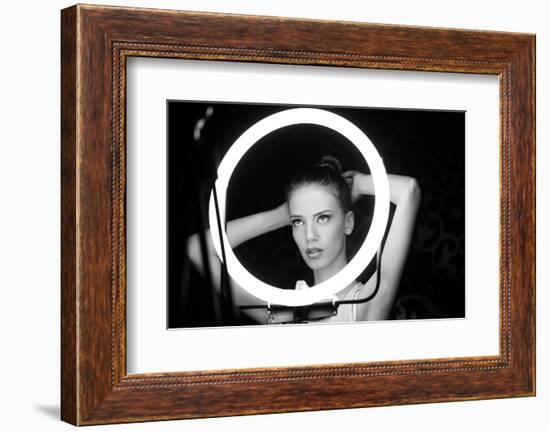Portrait of a Beautiful Woman in the Studio, Backstage-Alex Andrei-Framed Photographic Print
