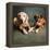 Portrait of a Boxer Dog and Golden Labrador Dog-null-Framed Premier Image Canvas