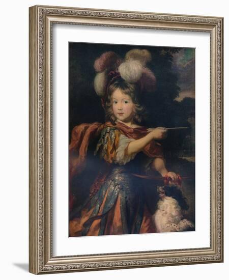 'Portrait of a Boy as Adonis', c1670 (c1927)-Nicolaes Maes-Framed Giclee Print