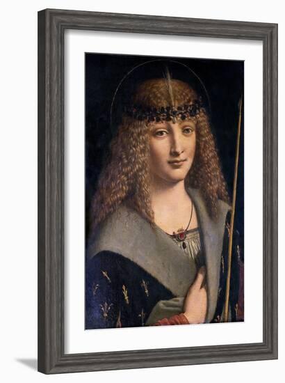 Portrait of a Boy as Saint Sebastian-Giovanni Antonio Boltraffio-Framed Giclee Print