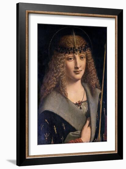 Portrait of a Boy as Saint Sebastian-Giovanni Antonio Boltraffio-Framed Giclee Print