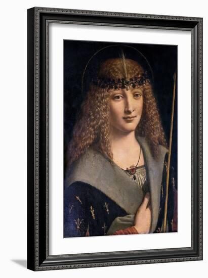 Portrait of a Boy as Saint Sebastian-Giovanni Antonio Boltraffio-Framed Giclee Print