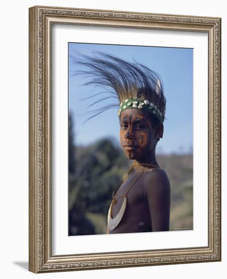 Portrait of a Boy from Gulf, Papua New Guinea, Pacific-Maureen Taylor-Framed Photographic Print