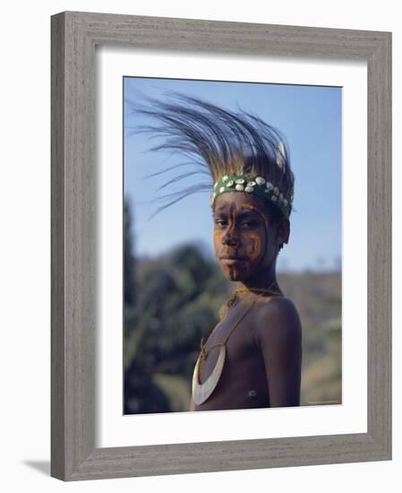 Portrait of a Boy from Gulf, Papua New Guinea, Pacific-Maureen Taylor-Framed Photographic Print