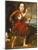 Portrait of a Boy, Full Length, in a Classical Costume with a Bow and Quiver of Arrows,…-Nicholaes Maes-Mounted Giclee Print