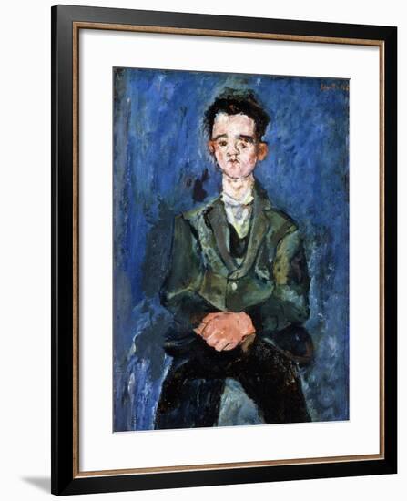 Portrait of a Boy in Blue, 1928-Chaim Soutine-Framed Giclee Print